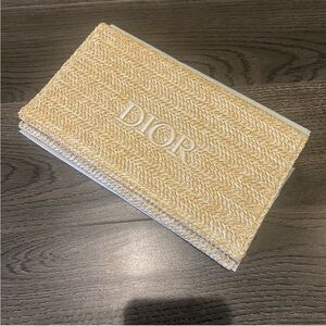 Dior Beauty Straw Pouch Bag
